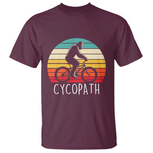 Cycopath Bigfoot Riding Bike T Shirt Funny Bigfoot Cyclist Bicycle Gift
