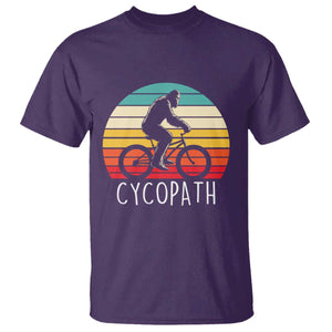 Cycopath Bigfoot Riding Bike T Shirt Funny Bigfoot Cyclist Bicycle Gift