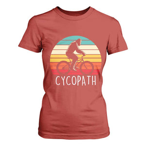 Cycopath Bigfoot Riding Bike T Shirt For Women Funny Bigfoot Cyclist Bicycle Gift