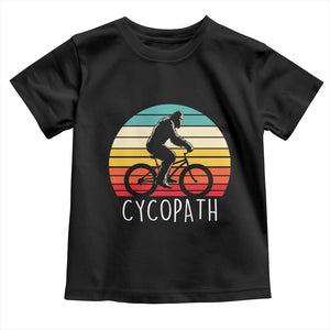 Cycopath Bigfoot Riding Bike Toddler T Shirt Funny Bigfoot Cyclist Bicycle Gift