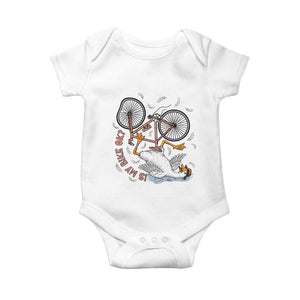 Funny Bike Crash Cycling Goose Lover Baby Onesie Is My Bike OK