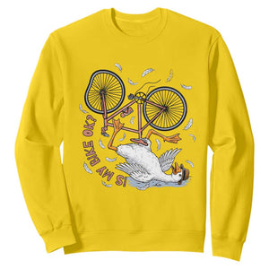 Funny Bike Crash Cycling Goose Lover Sweatshirt Is My Bike OK