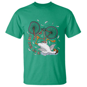 Funny Bike Crash Cycling Goose Lover T Shirt Is My Bike OK