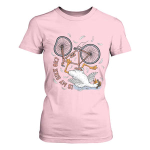 Funny Bike Crash Cycling Goose Lover T Shirt For Women Is My Bike OK