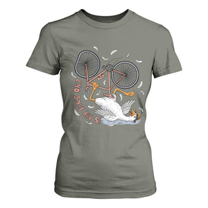 Funny Bike Crash Cycling Goose Lover T Shirt For Women Is My Bike OK