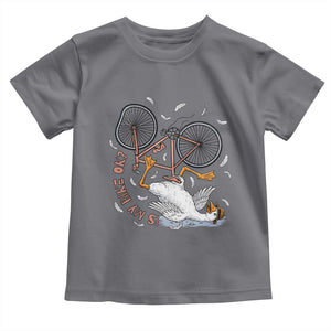 Funny Bike Crash Cycling Goose Lover Toddler T Shirt Is My Bike OK