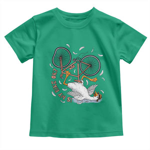 Funny Bike Crash Cycling Goose Lover Toddler T Shirt Is My Bike OK