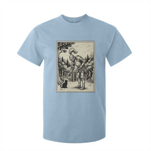 Funny Medieval Knight Boop Black Cat T Shirt For Kid Renaissance Fantasy Cat Lover