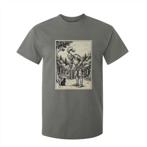 Funny Medieval Knight Boop Black Cat T Shirt For Kid Renaissance Fantasy Cat Lover