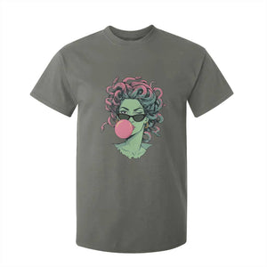 Winking Medusa In Sunglasses Blowing Bubble Gum T Shirt For Kid Funny Greek Mythology Pop Art