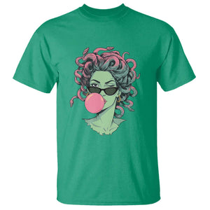 Winking Medusa In Sunglasses Blowing Bubble Gum T Shirt Funny Greek Mythology Pop Art
