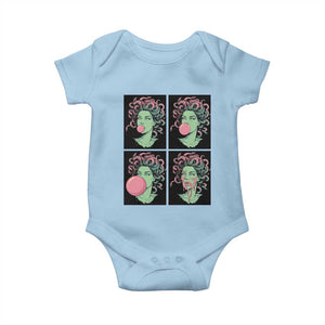 Funny Medusa Blowing Bubble Gum Baby Onesie Greek Mythology Pop Art Gift