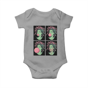 Funny Medusa Blowing Bubble Gum Baby Onesie Greek Mythology Pop Art Gift