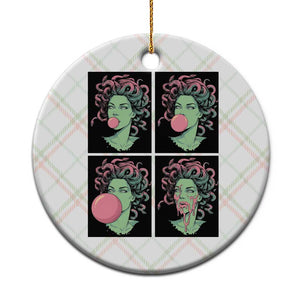 Funny Medusa Blowing Bubble Gum Ceramic Ornament Greek Mythology Pop Art Gift