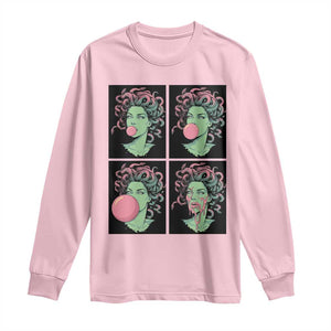 Funny Medusa Blowing Bubble Gum Long Sleeve Shirt Greek Mythology Pop Art Gift