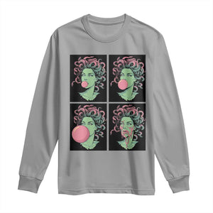 Funny Medusa Blowing Bubble Gum Long Sleeve Shirt Greek Mythology Pop Art Gift