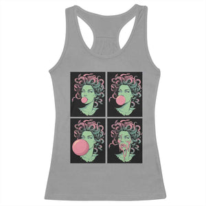 Funny Medusa Blowing Bubble Gum Racerback Tank Top Greek Mythology Pop Art Gift