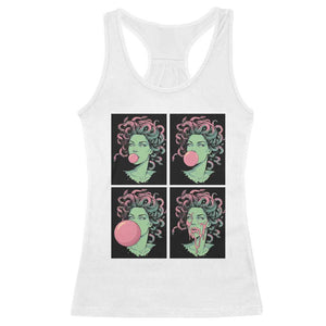 Funny Medusa Blowing Bubble Gum Racerback Tank Top Greek Mythology Pop Art Gift