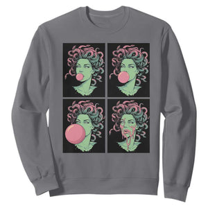 Funny Medusa Blowing Bubble Gum Sweatshirt Greek Mythology Pop Art Gift
