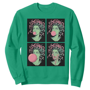 Funny Medusa Blowing Bubble Gum Sweatshirt Greek Mythology Pop Art Gift