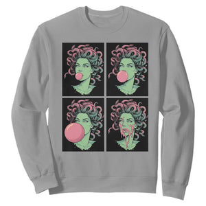 Funny Medusa Blowing Bubble Gum Sweatshirt Greek Mythology Pop Art Gift