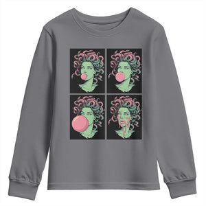 Funny Medusa Blowing Bubble Gum Youth Sweatshirt Greek Mythology Pop Art Gift