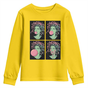 Funny Medusa Blowing Bubble Gum Youth Sweatshirt Greek Mythology Pop Art Gift