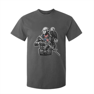George Washington Tactical Soldier T Shirt For Kid Military Patriot Bald Eagle USA Flag Gift
