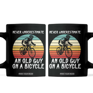 Never Underestimate An Old Guy On A Bicycle Coffee Mug Cycling Lover Gift