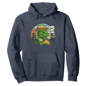 Funny Tacos Dinosaur Hoodie Mexican Food Lover Gift TS12 Navy Print Your Wear