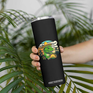Funny Tacos Dinosaur Skinny Tumbler Mexican Food Lover Gift TS12 Print Your Wear