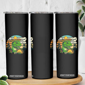 Funny Tacos Dinosaur Skinny Tumbler Mexican Food Lover Gift TS12 Print Your Wear