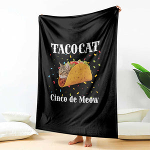 Funny Taco Cat Cinco De Meow Throw Blanket Mexican Food Lover Gift TS12 Print Your Wear
