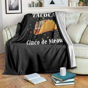 Funny Taco Cat Cinco De Meow Throw Blanket Mexican Food Lover Gift TS12 Print Your Wear