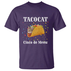 Funny Taco Cat Cinco De Meow T Shirt Mexican Food Lover Gift TS12 Purple Print Your Wear