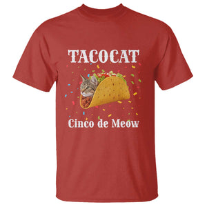 Funny Taco Cat Cinco De Meow T Shirt Mexican Food Lover Gift TS12 Red Print Your Wear
