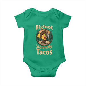 Funny Bigfoot Stole My Tacos Baby Onesie Sasquatch Taco Lover TS12 Irish Green Print Your Wear