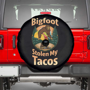 Funny Bigfoot Stole My Tacos Spare Tire Cover Sasquatch Taco Lover TS12 Black Print Your Wear