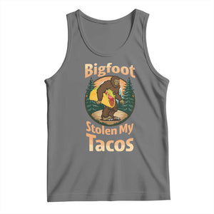 Funny Bigfoot Stole My Tacos Tank Top Sasquatch Taco Lover TS12 Black Heather Print Your Wear