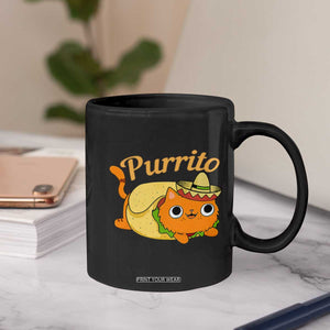 Funny Burrito Lover Gift Coffee Mug Purrito Cat TS12 Print Your Wear