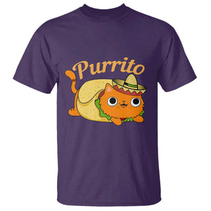 Funny Burrito Lover Gift T Shirt Purrito Cat TS12 Purple Print Your Wear