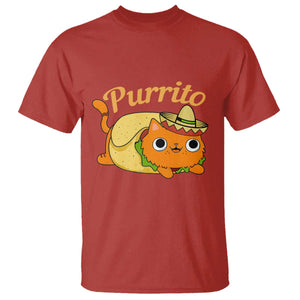 Funny Burrito Lover Gift T Shirt Purrito Cat TS12 Red Print Your Wear