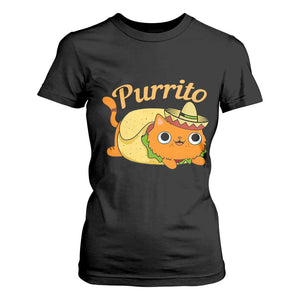 Funny Burrito Lover Gift T Shirt For Women Purrito Cat TS12 Black Print Your Wear