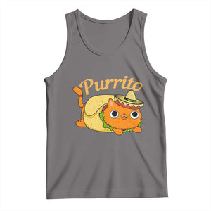Funny Burrito Lover Gift Tank Top Purrito Cat TS12 Deep Heather Print Your Wear