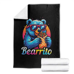 Mexican Food Lover Gift Throw Blanket Funny Bearrito TS12 Black Print Your Wear