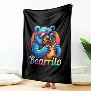 Mexican Food Lover Gift Throw Blanket Funny Bearrito TS12 Print Your Wear