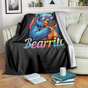 Mexican Food Lover Gift Throw Blanket Funny Bearrito TS12 Print Your Wear