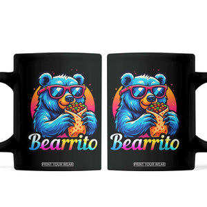 Mexican Food Lover Gift Coffee Mug Funny Bearrito TS12 Black Print Your Wear