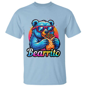 Mexican Food Lover Gift T Shirt Funny Bearrito TS12 Light Blue Print Your Wear
