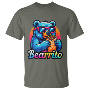 Mexican Food Lover Gift T Shirt Funny Bearrito TS12 Military Green Print Your Wear